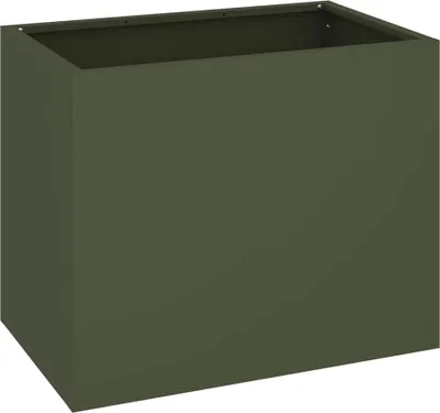 Immagine prodotto di vidaXL Vaso da giardino Verde oliva 50 x 32 x 40 cm Acciaio laminato a freddo