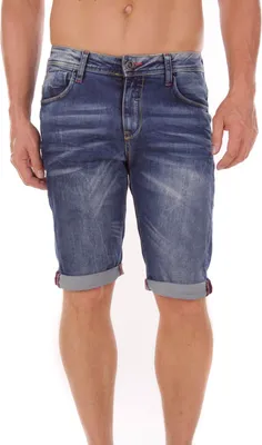 Produktbild von Cipo & Baxx Herren Jeans Capri Bermuda Shorts CK176 Blau