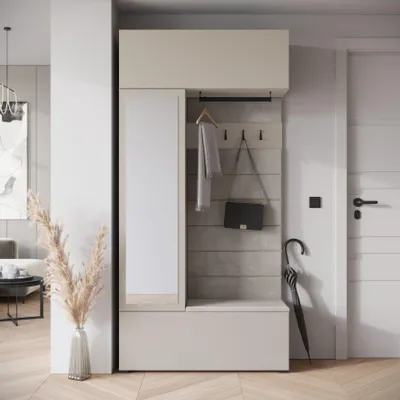 Image de MINIO go for it, ensemble de vestiaire « TOKAT », vestiaire, 115 cm, avec miroir, couleur beige cachemire