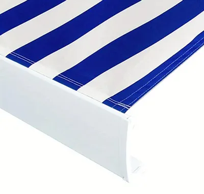Image de Tissu d'ombrage - Tissu de protection solaire - Toile de marquise - Toile pour terrasse - Tissu de store - Bleu et blanc - 350 x 250 cm
