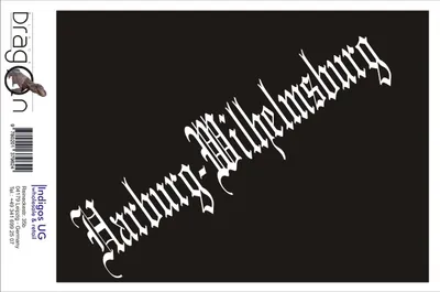 Produktbild von Aufkleber / Autoaufkleber - JDM / Die cut / Auto / OEM - Stadt Harburg Wilhelmsburg - 200x50mm pink - Heckscheibe / Heckscheibenaufkleber