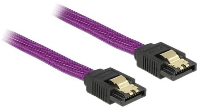 Produktbild von DeLOCK 83690, 0,3 m, SATA III, SATA 7-pin, SATA 7-pin, Stecker/Stecker, Violett