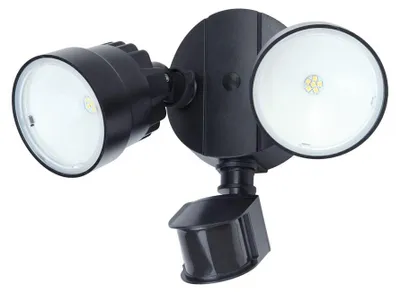 Produktbild von Lutec LED Wandleuchte Schwarz IP54 2 x 15W 1360lm kaltweiß 5000K Bewegungsmelder