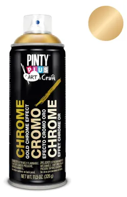 Image de Peinture Aérosol Or Chromé Effet Chromé Or éclatant - Pinty Plus