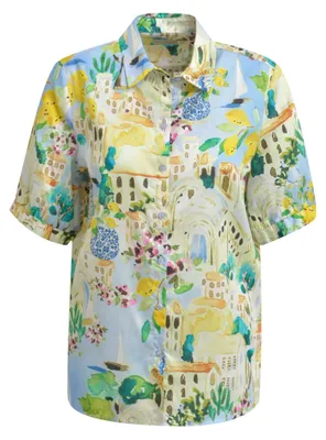 Produktbild von Milano Italy SHIRT BLOUSE 1/2 SLE LIGHT BLUE PRINT 42