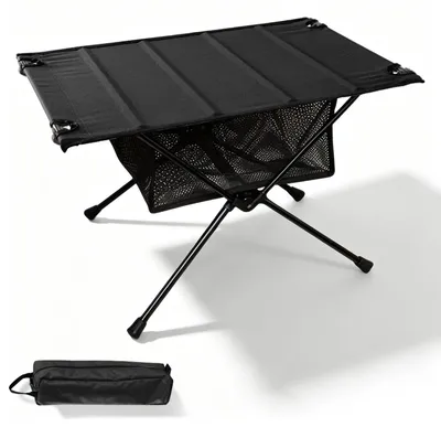 Image de Omgoods - Table de camping pliante avec réglage de la hauteur et sac de transport
