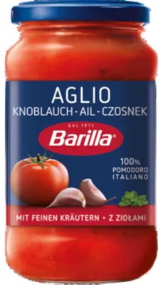 Zdjęcie produktu dla BARILLA Sos Aglio pomidorowy z czosnkiem 400 g