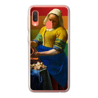 Produktbild von MuchoWow® Handyhülle Schutzhülle Hülle für Samsung Galaxy A20e Milchmädchen - Stolz - Vermeer Silikon Softcase Handy Hülle - Abdeckung