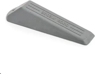 Obrázok produktu pre Zarážka dverí – protisklzová guma – 14 x 4,5 cm – sivá
