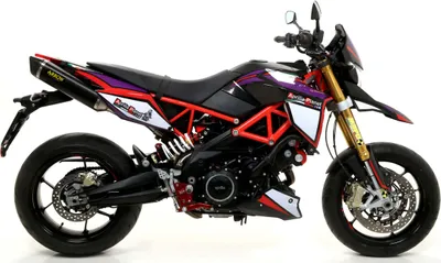 Immagine prodotto di Marmitta slip-on ARROW thunder alluminio scuro con fondello per Aprilia Dorsoduro 900