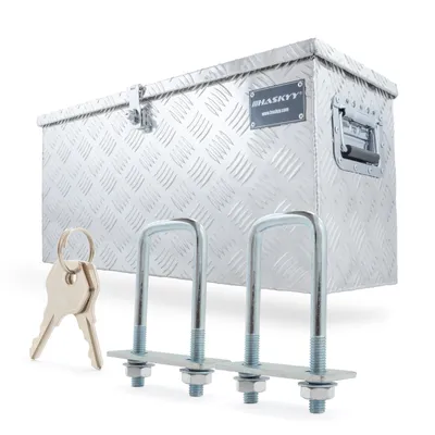 Produktbild von Alubox Transportbox Anhängerbox Deichselbox 76x26x33cm Aluminiumbox Kasten Kiste