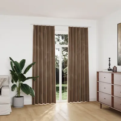 Zdjęcie produktu dla VIDAXL -Vorhänge Blackout 2 STs mit Haken 140x225 cm Samt Beige