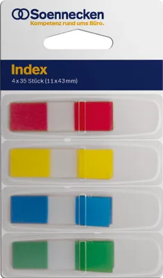 Produktbild von Soennecken Haftstreifen Index Mini 5824 12,5x43mm 36Streifen 4St.