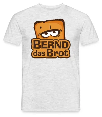 Produktbild von Spreadshirt Bernd Das Brot Logo Männer T-Shirt, 4XL, Grau meliert