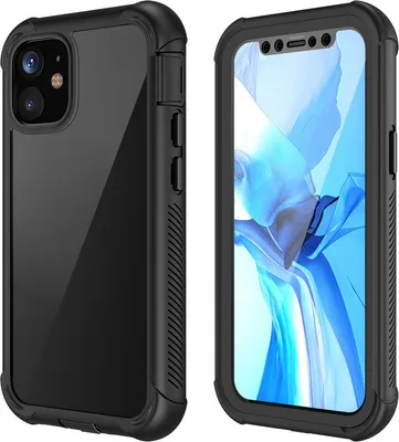 Image de Housses de téléphone antichoc et antipoussière, couverture complète pour Apple iPhone 12 / iPhone 12 Pro 6,1 pouces (Noir)