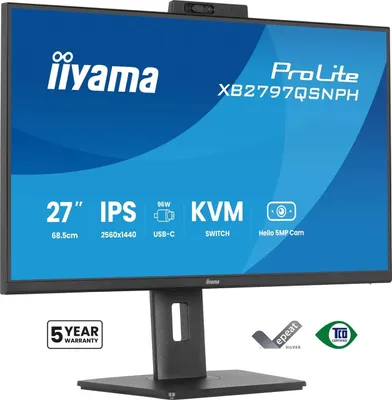 Produktbild von Iiyama Tft Xb2797Qsnph 68.6Cm 27''/2560X1440/Dp/Hdmi/2Xusb/2Xusb-C