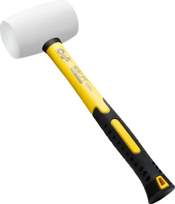 Produktbild von CCLIFE Gummihammer Weiß 680g  durch und GS Gummi hammer mit zwei Seiten, Schonhammer für Bodenleger und Fliesen, Farbe: Weiß