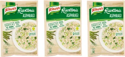 Produktbild von 3x Knorr Risotto Asparagi Reis mit Spargel 175g 100% italienisch Fertiggerichte