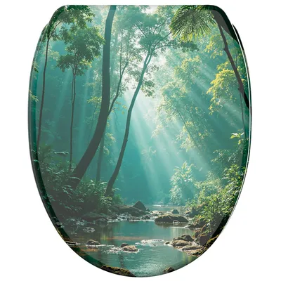 Obrázok produktu pre SANILO® WC sedadlo s automatickým spúšťaním a rýchlym uzáverom Rainforest, WC sedadlo priamo od výrobcu, WC sedadlo, WC sedátko, WC sedadlo