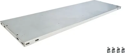 Produktbild von Fachboden ohne Anschlagleiste für Schulte Büro-Fachbodenregal MULTIplus85 Stecksystem | Fachlast 85kg | BxT 100x30cm | Verzinkt