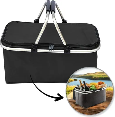 Immagine prodotto di Flamenco Mystique Cestino termico pieghevole, picnic nero 47x27x23cm KP01CZ