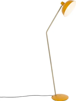 Produktbild von Retro Stehlampe Gelb mit Bronze Milou