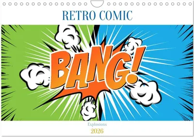 Produktbild von Retro Comic Explosions (Wandkalender 2026 DIN A4 quer), CALVENDO Monatskalender