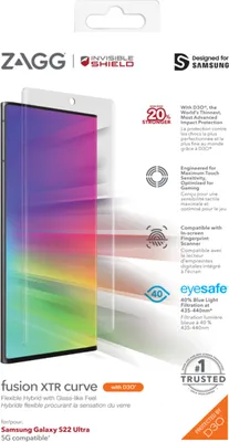 Zdjęcie produktu dla Szkło hybrydowe InvisibleShield Fusion XTR D3O Curve SG S22 Ultra