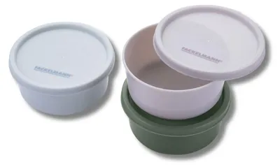 Produktbild von Fackelmann Snacking-Boxen 3er-Set, rund Perfekt für unterwegs und zu Hause, stapelbar und farbenfroh