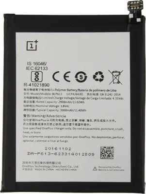 Obrázok produktu pre Originálna batéria pre mobilný telefón Oneplus Blp613 3000Mah 3,8V Oneplus 3