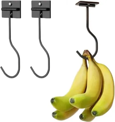 Produktbild von Famanu Bananenhalter Stabiler Bananenständer mit Haken – Leicht und langlebig