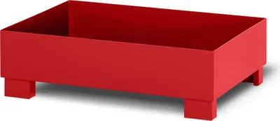 Produktbild von RR Industrietechnik Auffangwanne aus Stahl für 2x 200 Liter Fass ohne Gitterrost RAL 3000 feuerrot