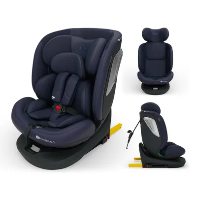 Produktbild von Kinderkraft I-GROW 2 PLUS Kindersitz 0-36 kg, I-SIZE 40-150 cm, 360 grad drehbar, Kinderautositz mit Isofix station, FWF und RWF, Blaue