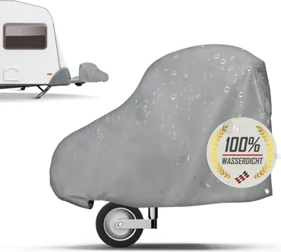 Produktbild von WALSER Deichselhaube für Wohnwagen, Deichselabdeckung für Anhänger, Anhängerkupplung-Abdeckung, Deichselschutz PVC in Universalgröße 82x32x59cm grau