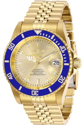 Zdjęcie produktu dla Invicta Pro Diver 29185 Zegarek Męski - Mechanizm Automatyczny - Stal Nierdzewna z Złotą Tarczą - 42 mm