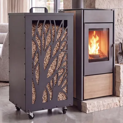 Image de Conteneur à granulés HWC-Q30, bac à granulés, boîte de rangement pour, par exemple, l'alimentation animale, pieds en roulettes, dimensions : 86 x 36 x 36 cm, couleur : anthracite