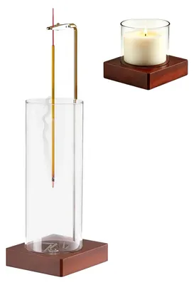 Productafbeelding van Wierook stok houder verwijderbare glas ash catcher hout - Omgekeerde Wierook Brander Base Stok Houder