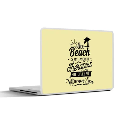 Produktbild von MuchoWow® Laptop Aufkleber Sticker Cover Sommer - Sprichwörter - Gelb 30x22 cm - Laptop-Sticker