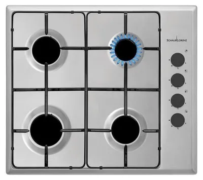 Immagine prodotto di Piano Cottura a Gas Schaub Lorenz SSPC604XL 4 Fuochi 60 cm Inox Da Incasso