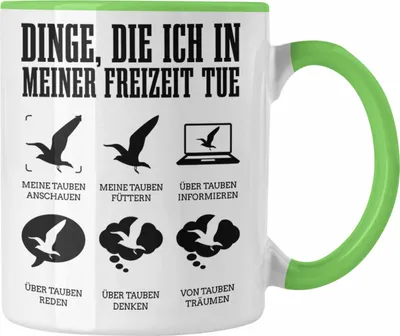 Produktbild von Trendation - Taubenzüchter Taube Geschenk Taubenzucht Geschenkidee Tauben Grafik Taubenflüsterer (Grün)