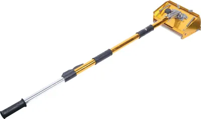 Image de Finisseur pour cloisons sèches - Outil de collage - Manche télescopique 102-163 cm - Pour plaques de plâtre/mastic - Qualité professionnelle - Jaune