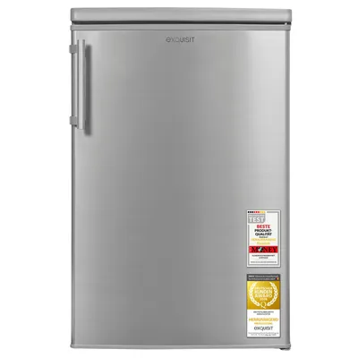 Produktbild von Exquisit Kühlschrank | 109 l Nutzinhalt | 4-Sterne-Gefrierfach | LED-Innenraumbeleuchtung | Türanschlag wechselbar | KS516-4-HE-040E inoxlook