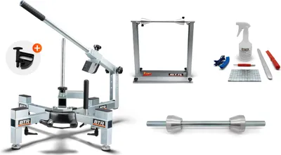 Produktbild von BTR Reifenmontiergerät EVO2 PRO® Set für Ducati Einarmschwingen Silber BTR Wuchtbock Flüssigkeit