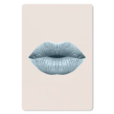 Produktbild von MuchoWow® Mauspad Mousepad Lippen - Pastell - Grau 40x60 cm - Mousepads - Maus Mat - Pad - Mausunterlage - Schreibtisch Accesoire