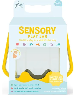 Immagine prodotto di vasetto per giochi sensoriali glo Pals giallo