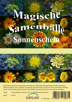 Produktbild von Samenbälle Sonnenschein (3 Stück) | Blumensamenmischung von Saflax