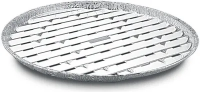 Produktbild von 15x Alu-Grillpfannen Grillschalen BBQ rund ALU Ø 34cm mehrfach verwendbar