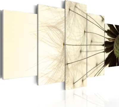 Produktbild von Leinwandbilder Blumen 200x100 cm Vlies Leinwandbild 5 tlg Kunstdruck modern Wandbilder XXL Wanddekoration Design Wand Bild - Pusteblume Natur Pflanzenmotiv 030210-36