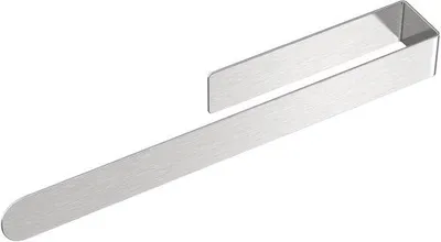 Immagine prodotto di Portasciugamani autoadesivo in acciaio inossidabile Unyqoos® da 36,5 cm, finitura argento spazzolato, resistente alla ruggine e all'acqua, ideale per bagno e cucina