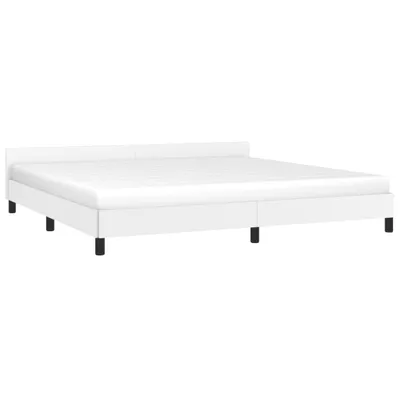 Produktbild von Cloris Designermöbel Bettgestell mit Kopfteil ohne Matratze Weiß 200x200cm - 2026Neu270918 - Klassische BettenJugendbett Tagesbett
